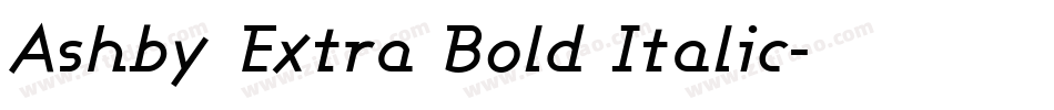 Ashby Extra Bold Italic字体转换